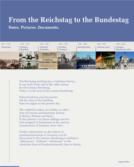 From the Reichstag to the Bundestag – Dates. Pictures. Documents