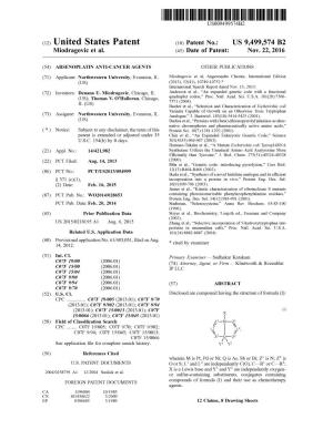 (12) United States Patent (10) Patent No.: US 9,499,574 B2 Miodragovic Et Al