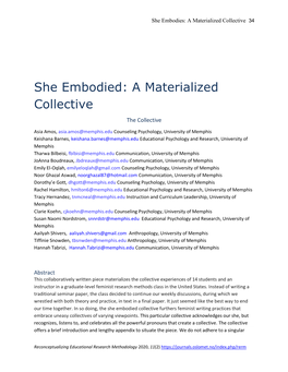 A Materialized Collective 34