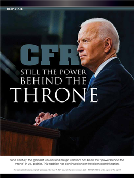 For a Century, the Globalist Council on Foreign Relations Has Been the “Power Behind the Throne” in U.S