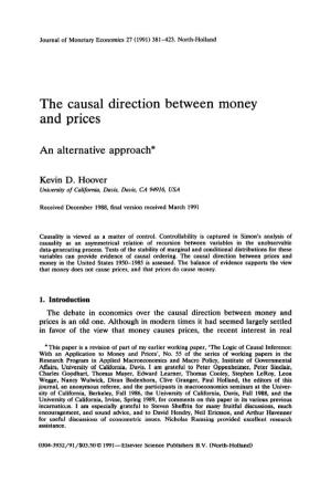 The Causal Direction Between Money and Prices