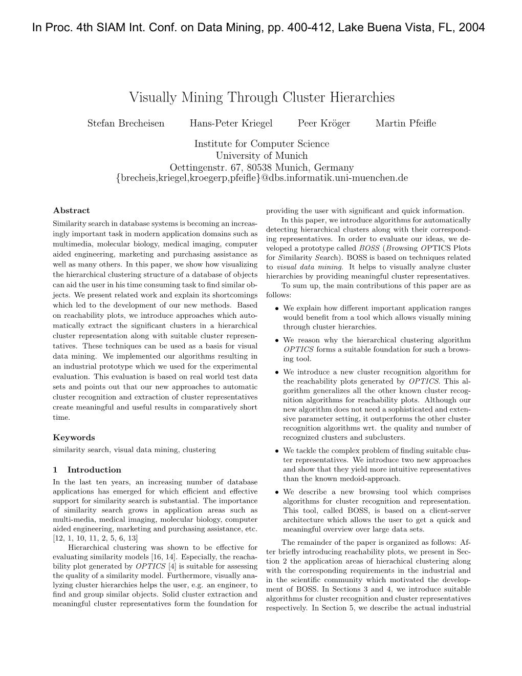 Representatives for Visually Analyzing Cluster Hierarchies