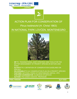 ACTION PLAN for CONSERVATION of Pinus Heldreichii (H