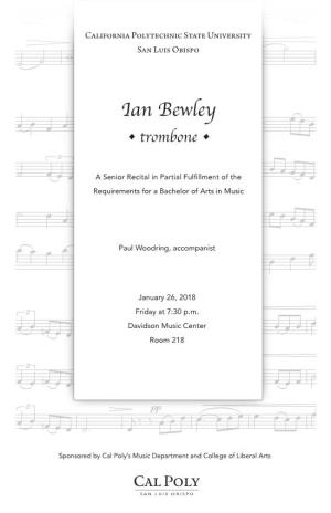 Ian Bewley • Trombone •