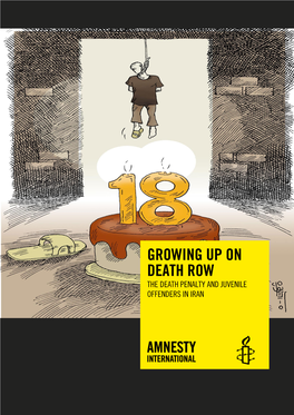 Growing up on Death Row the Death Penalty and Juvenile Offenders in Iran