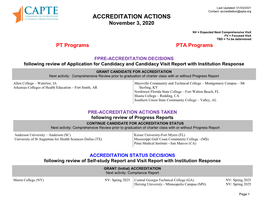 Commission on Accreditation in Physical Therapy Education