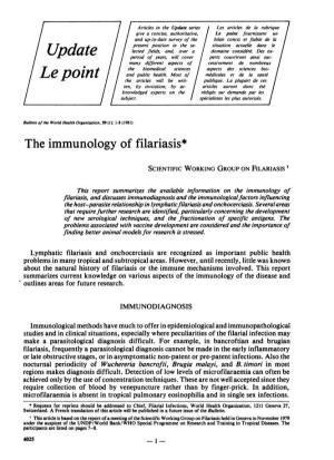The Immunology of Filariasis*