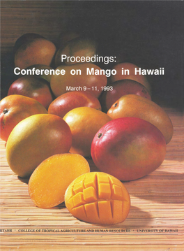 Conference on Mango in Hawaii