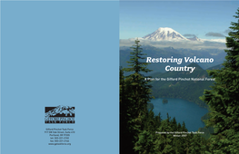 Restoring Volcano Country: a Plan for the Gifford Pinchot National Forest