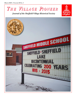 Journal of the Sheffield Village Historical Society