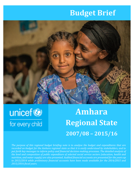 Amhara Regional State 2007/08 – 2015/16