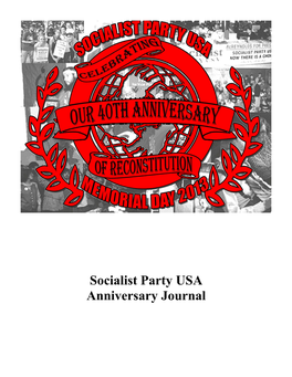 Socialist Party USA Anniversary Journal