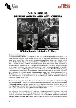 British Women and WWII Cinema