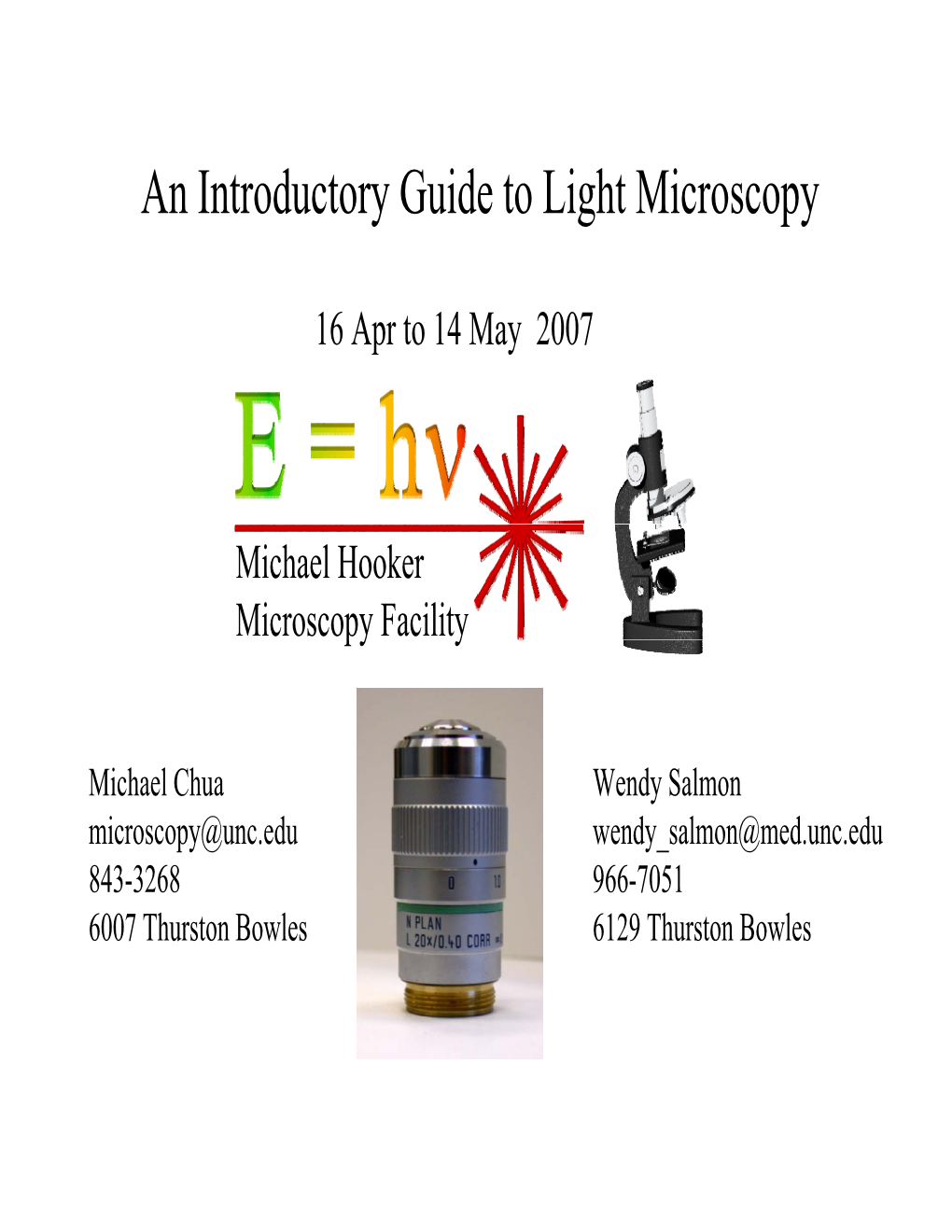 An Introductory Guide to Light Microscopy