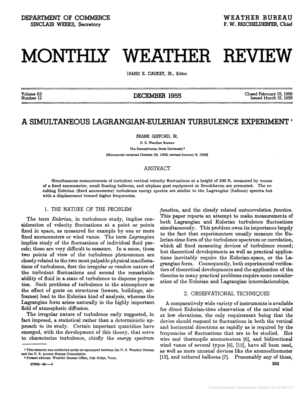 Monthly Weather Review James E
