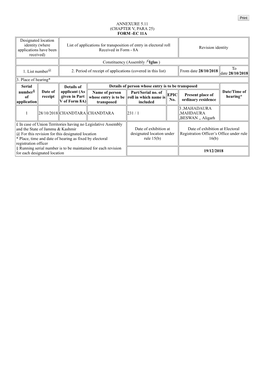 EC 11A Designated Location Identity