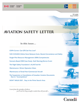 Aviation Safety Letter