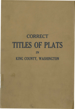 Titles of Plats