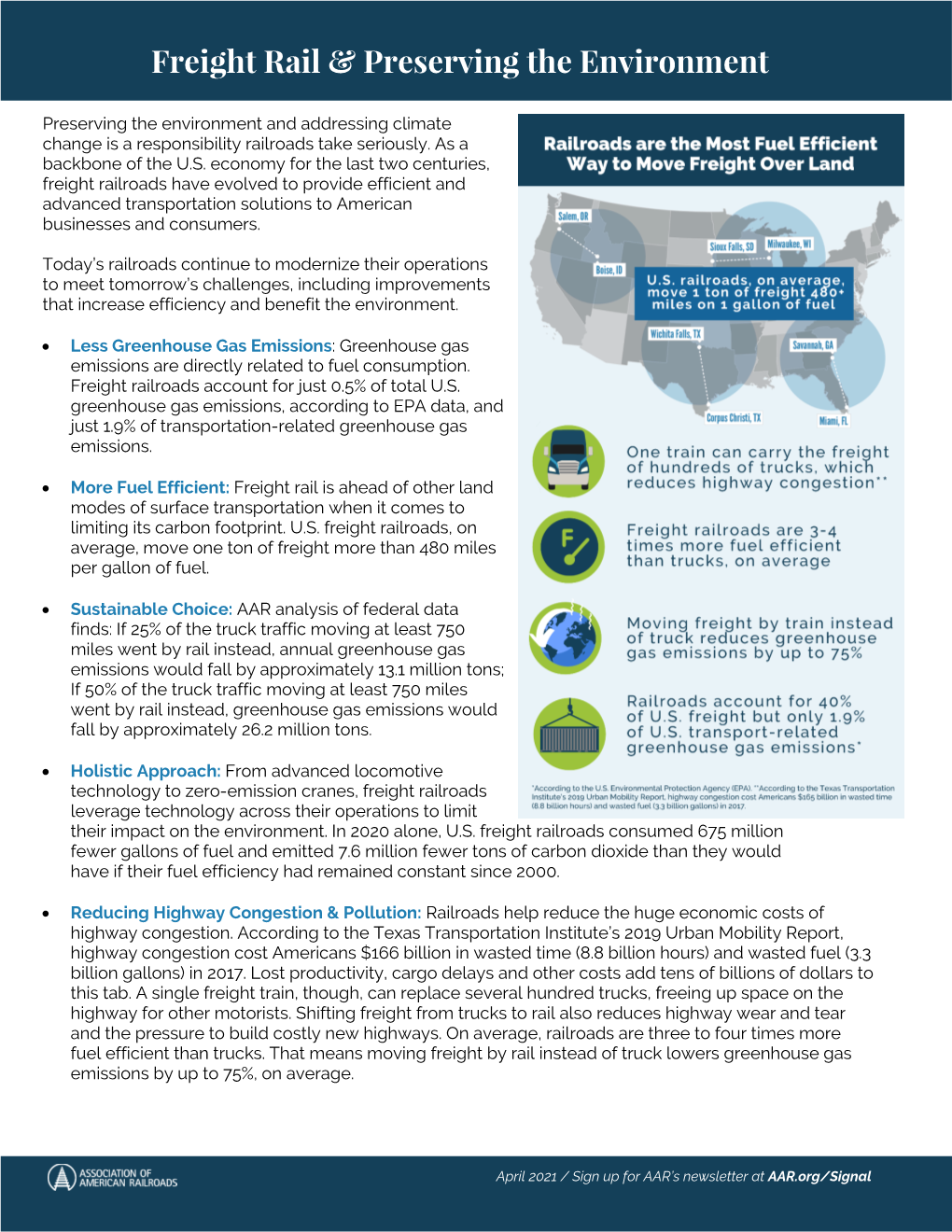 Freight Rail & Preserving the Environment