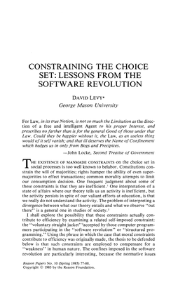 Lessons from the Software Revolution