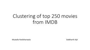 Clustering of Top 250 Movies from IMDB