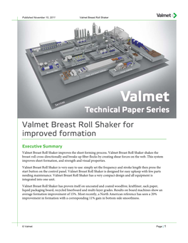 White Paper: Valmet Breast Roll Shaker for Improved Formation