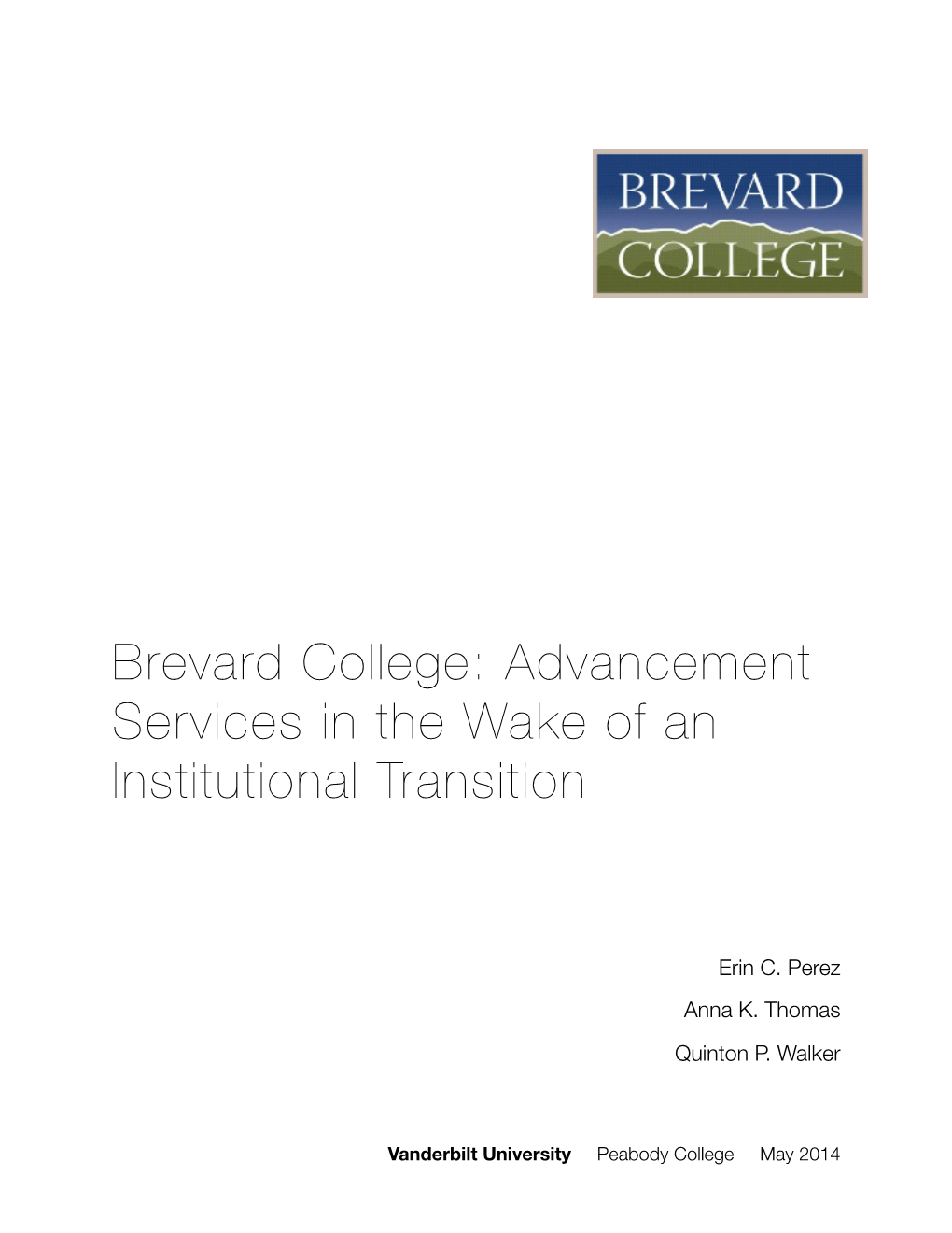 Brevard College Final Report