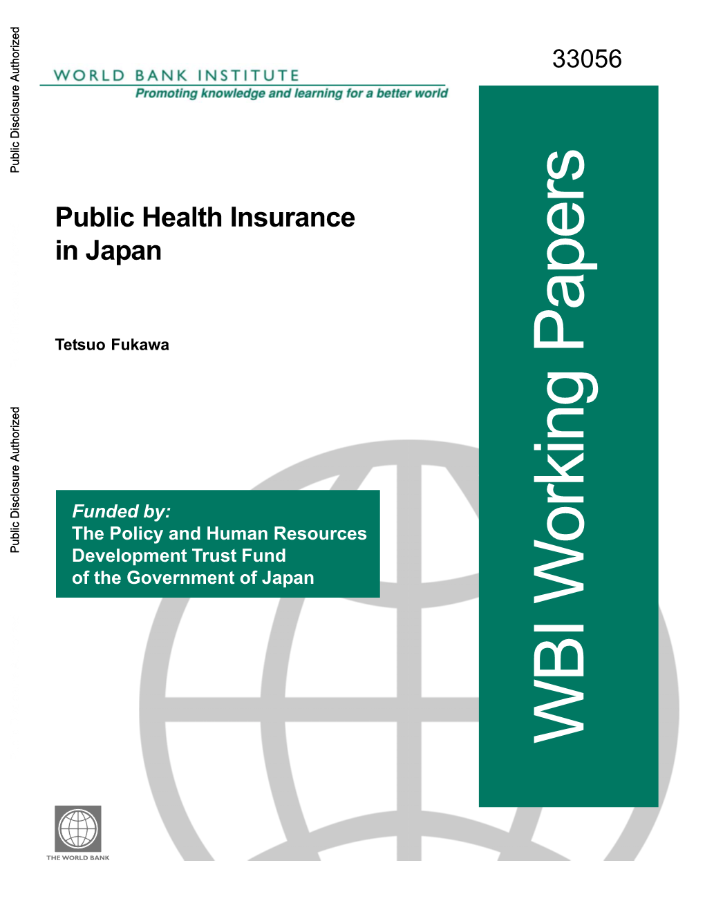 Public Health Insurance in Japan