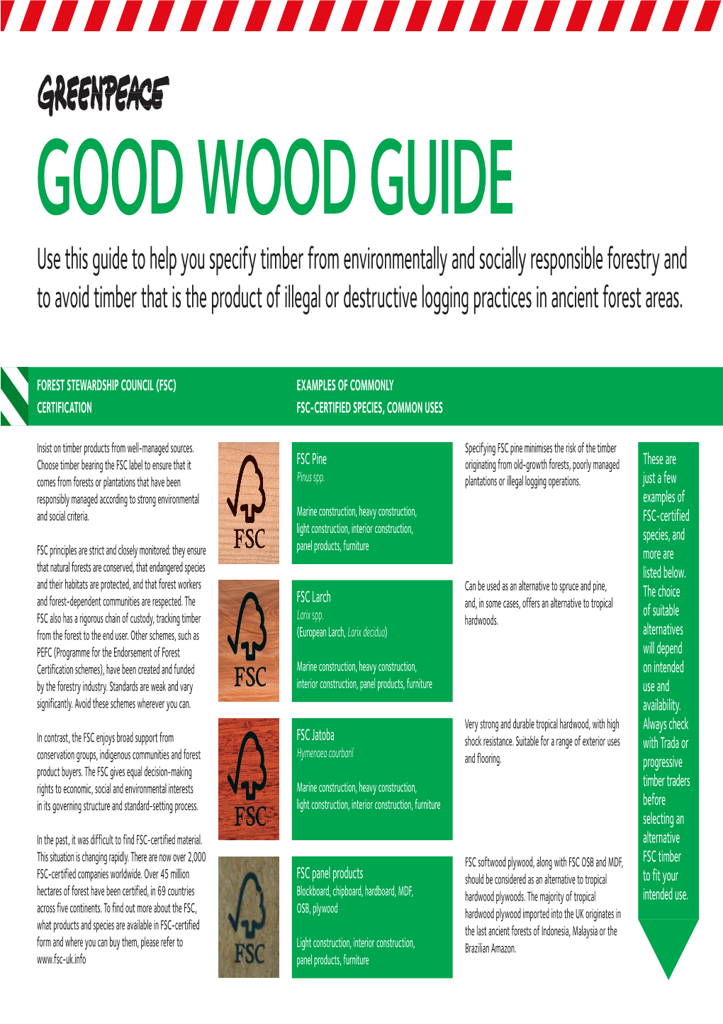 Greenpeace Good Wood Guide