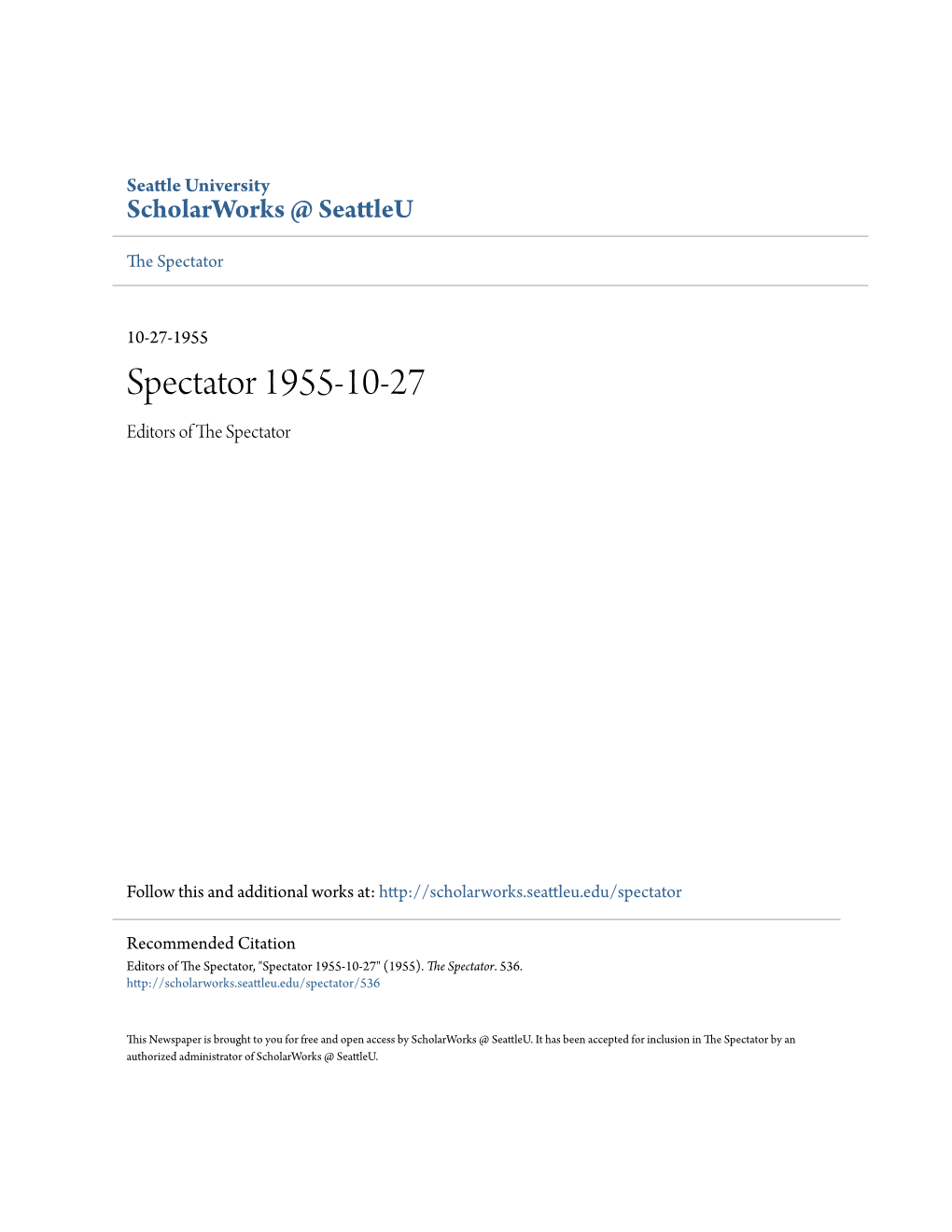 Spectator 1955-10-27 Editors of the Ps Ectator