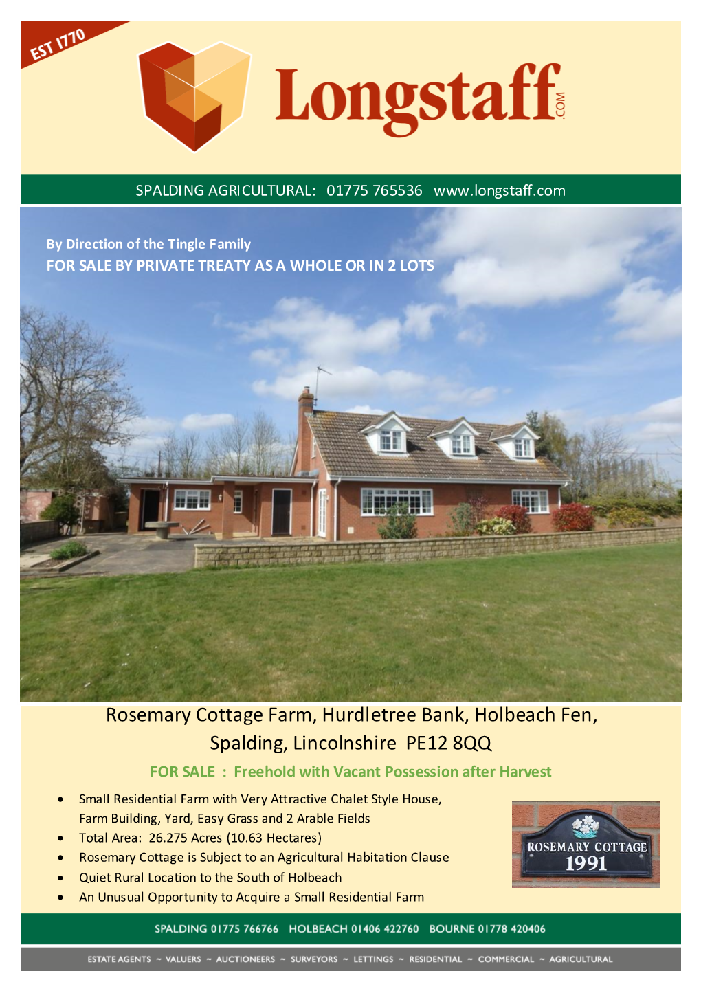 Rosemary Cottage Farm, Hurdletree Bank, Holbeach Fen, Spalding