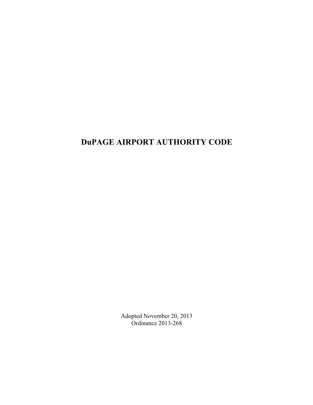 Dupage AIRPORT AUTHORITY CODE