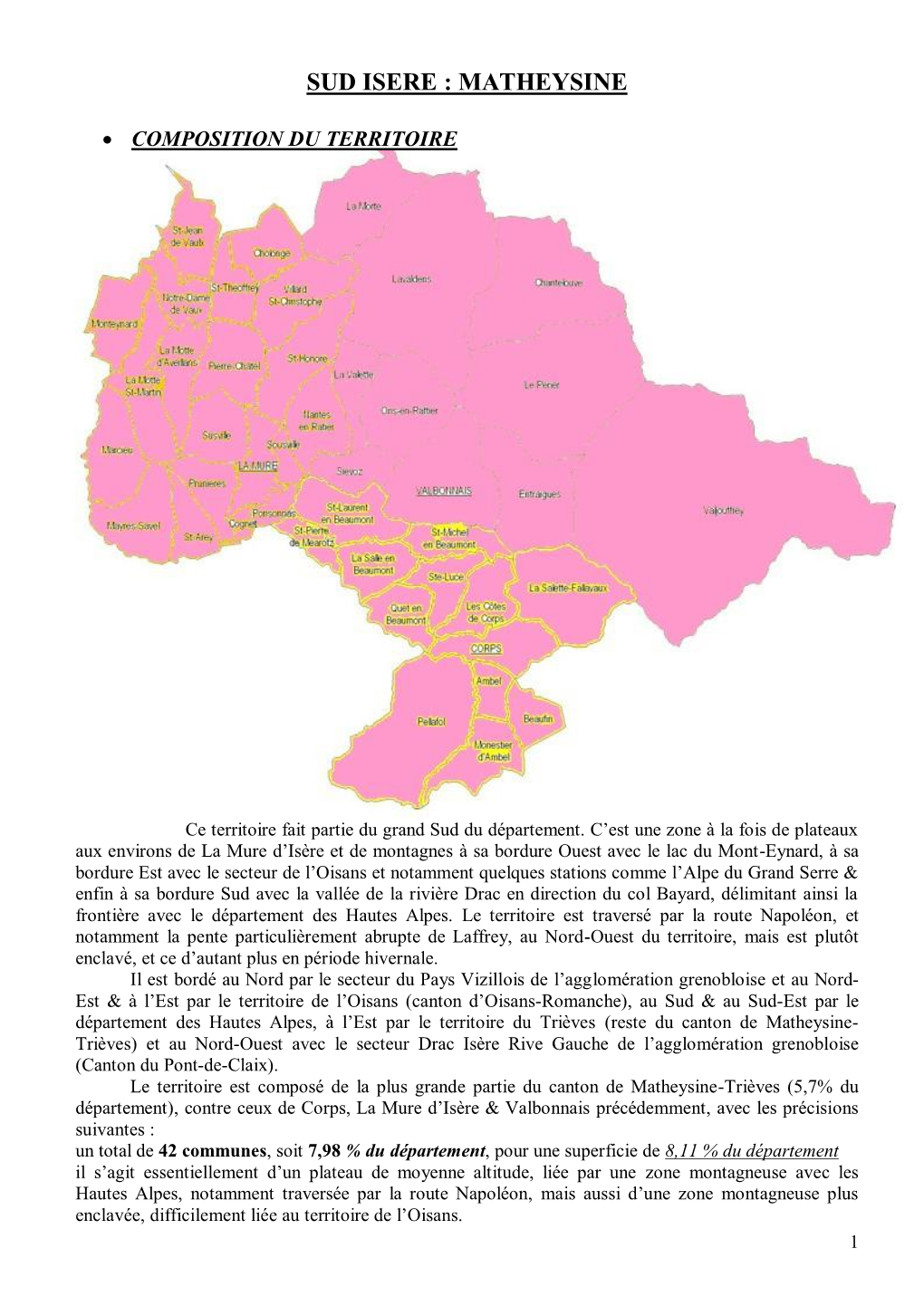 Sud Isère : MATHEYSINE Pdf 499 Ko