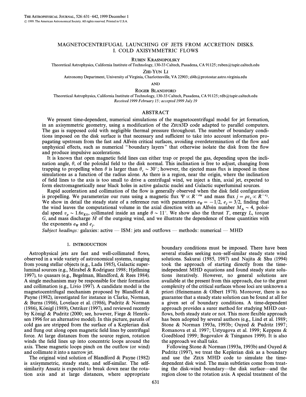 Magnetocentrifugal Launching of Jets from Accretion Disks. I. Cold