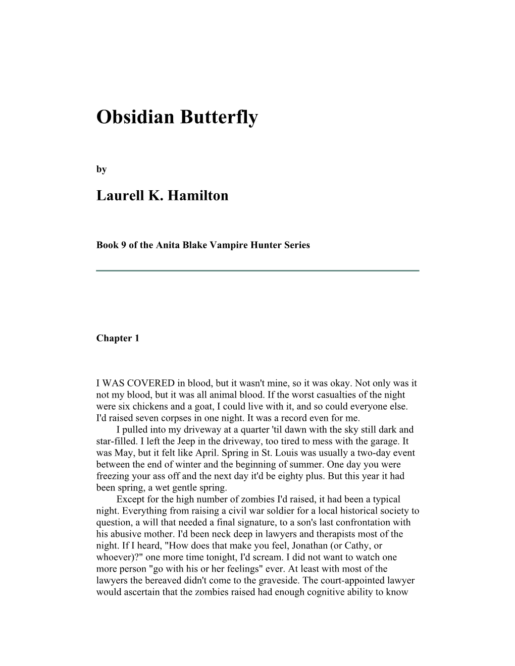 Obsidian Butterfly