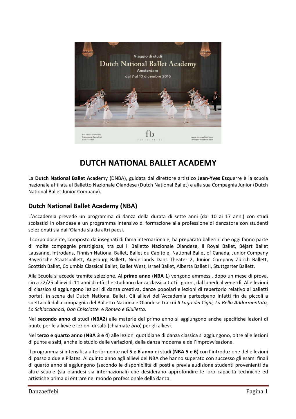 Dutch National Ballet Academy