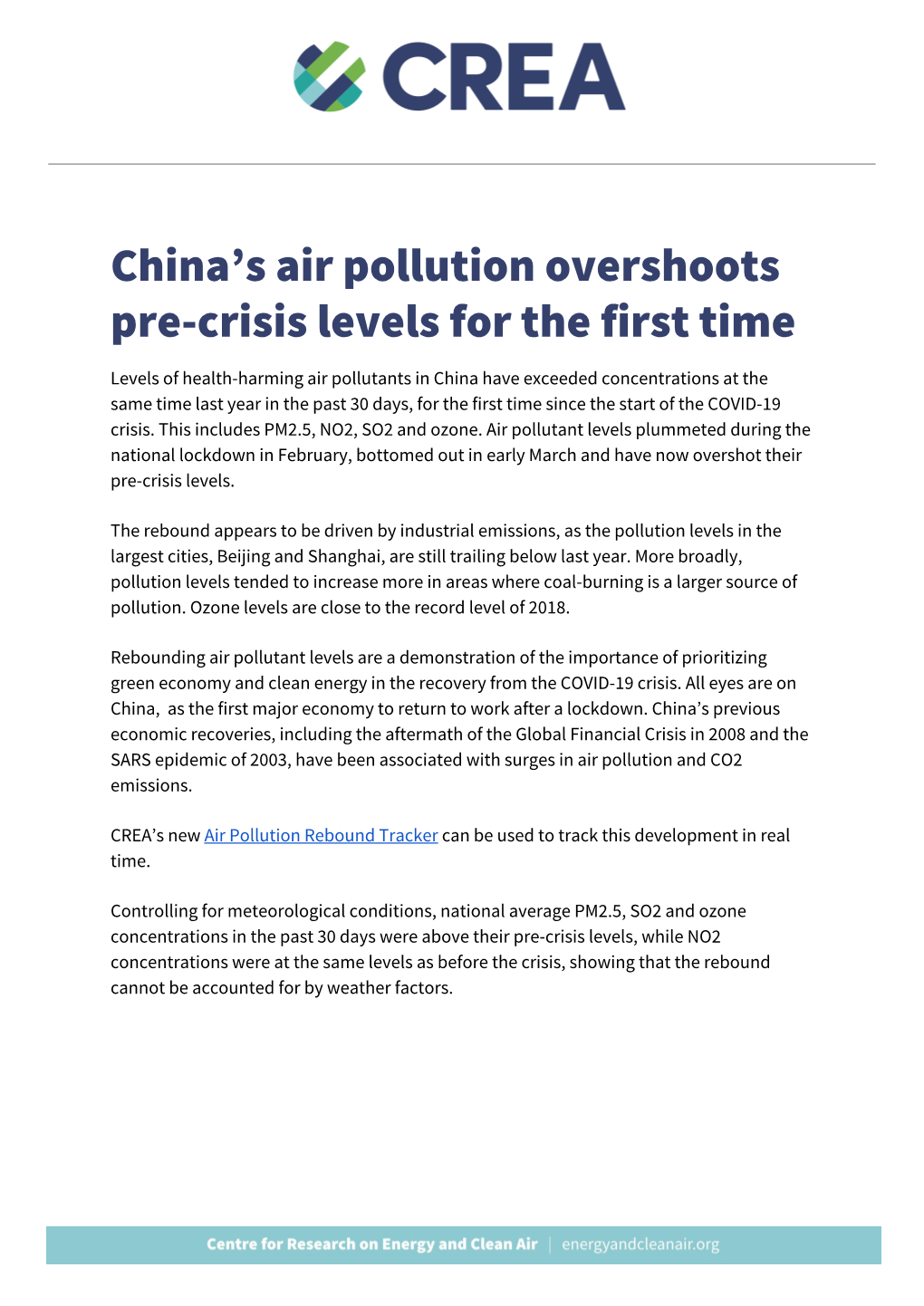 China Air Pollution Levels