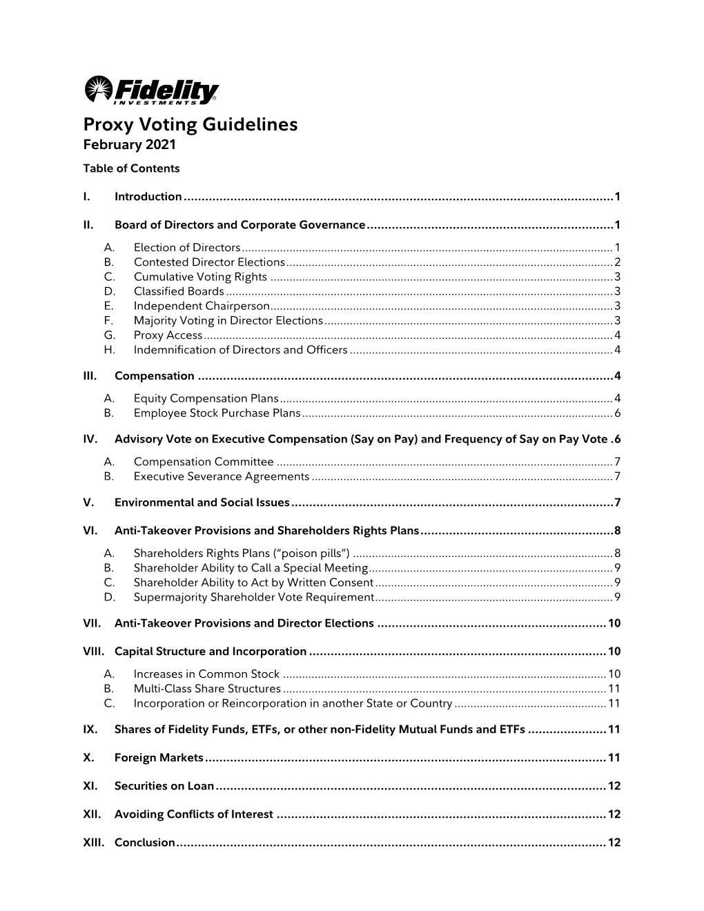 Proxy Voting Guidelines February 2021