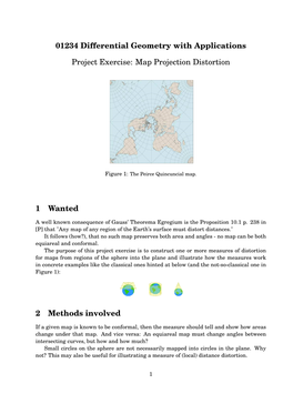 01234 Differential Geometry with Applications Project Exercise: Map
