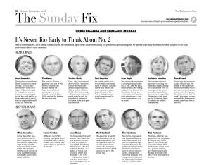 The Sunday Fix for Even More of the Fix Go to Washingtonpost.Com/Thefix