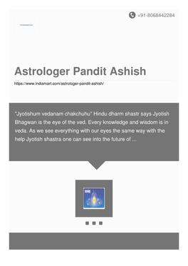 Astrologer Pandit Ashish