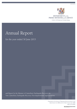 Annual Report for the Year Ended 30 June 2015