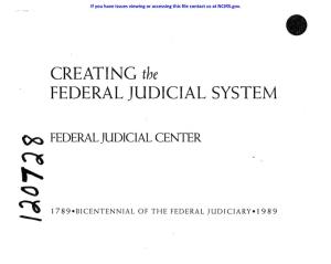 CREATING the FEDERAL JUDICIAL SYSTEM