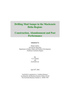 Drilling Mud Sumps in the Mackenzie Delta Region
