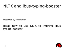 NLTK and Ibus-Typing-Booster