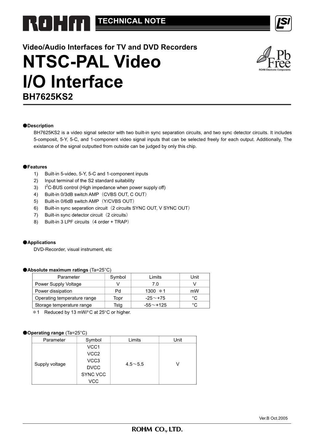 NTSC-PAL Video I/O Interface