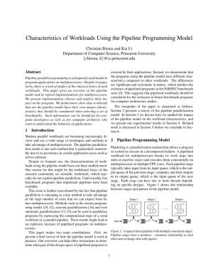 Characteristics of Workloads Using the Pipeline Programming Model