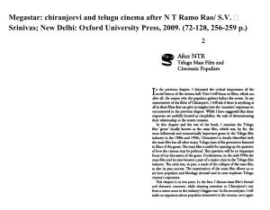 Megastar: Chiranjeevi and Telugu Cinema After N T Ramo Rao/ S.V