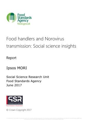 View Food Handlers and Norovirus Transmission: Report As