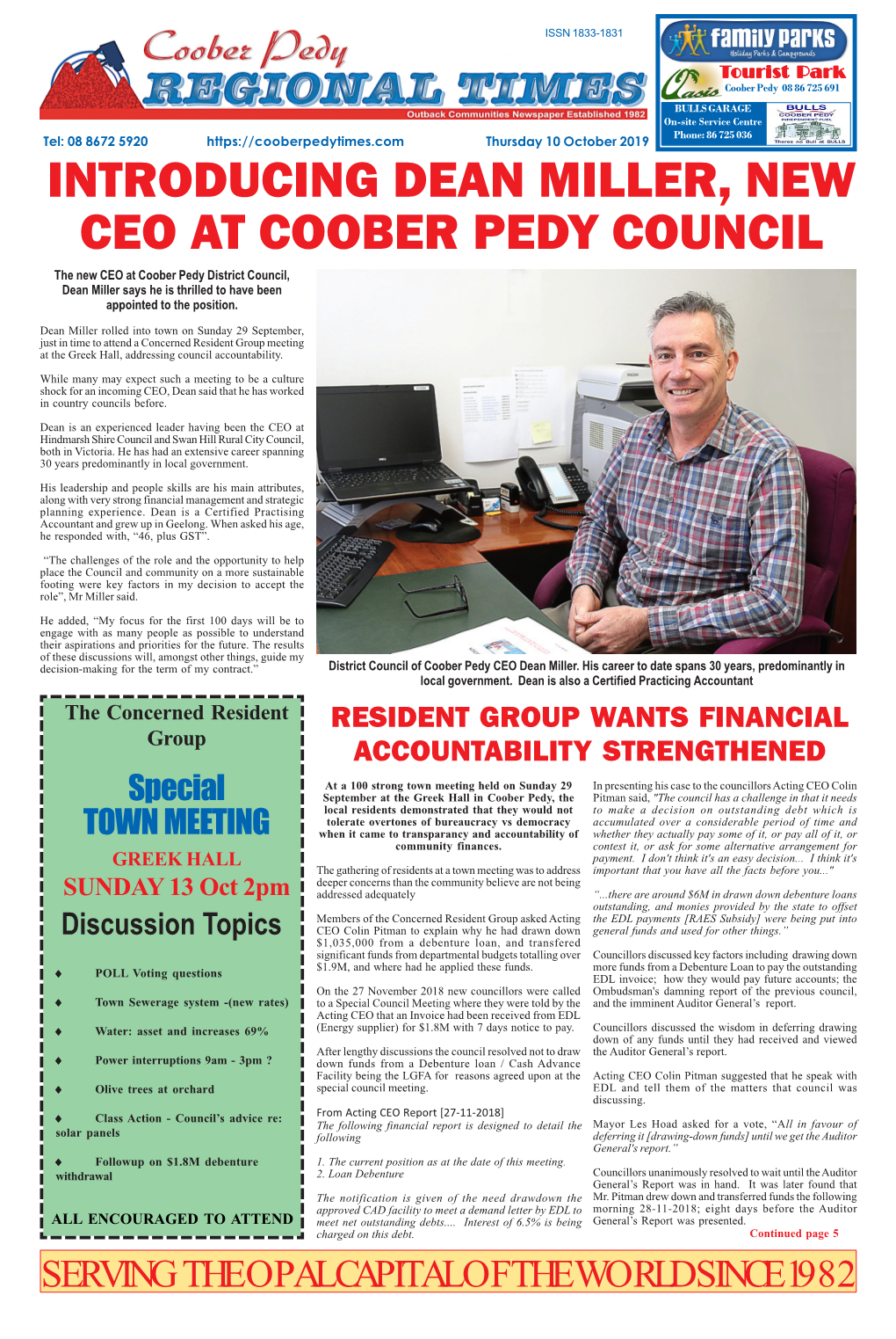 Introducing Dean Miller, New Ceo at Coober Pedy Council